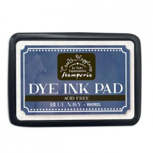 Штемпельная подушка DYE INK PAD WARM WKPR03 "Тёмно-синяя" Stamperia, 8х6 см
